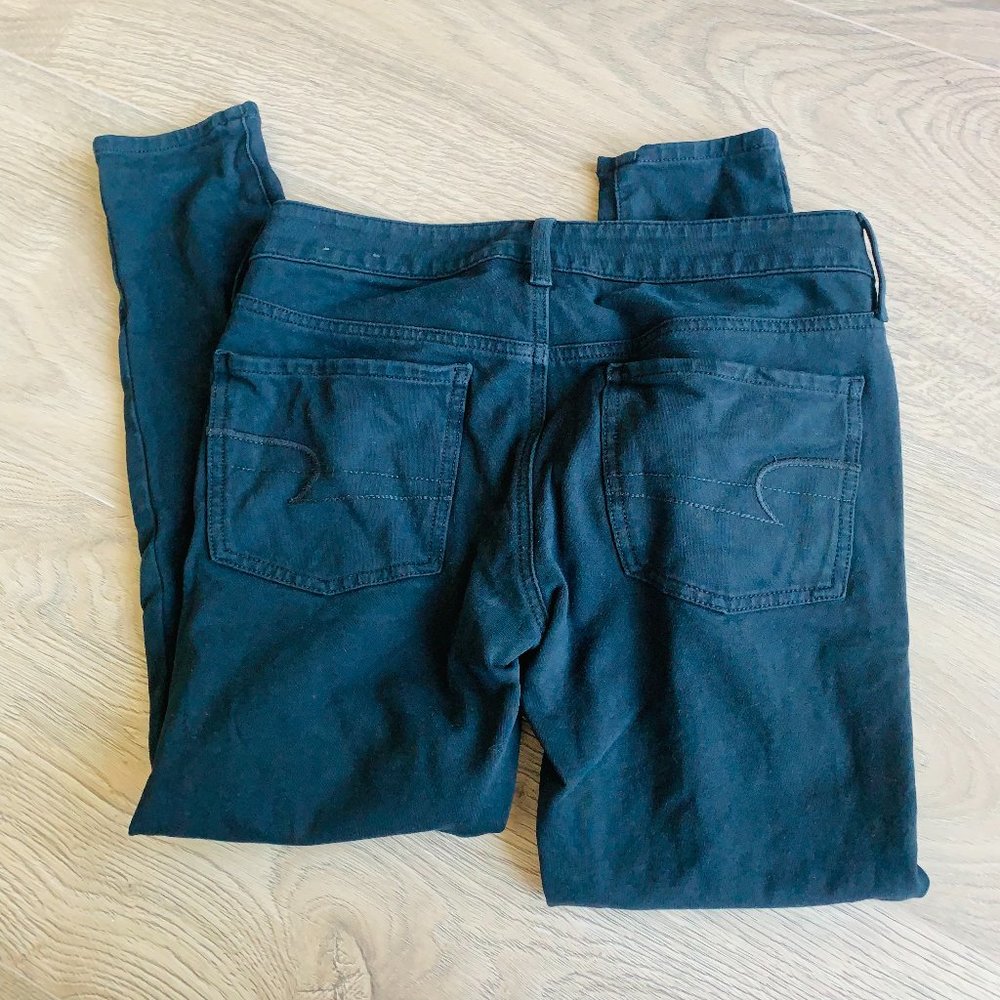 American Eagle Black Jeggings (AEO Knit) 6 Short
